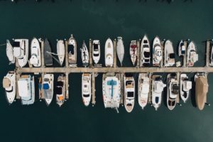 marina with boats