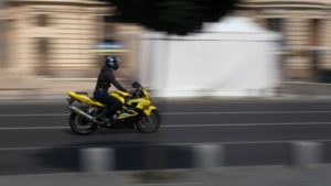 fast motorcyclist