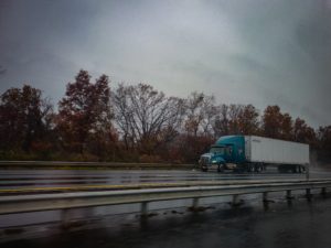 bad weather truck driver