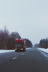 truck in snowy weather