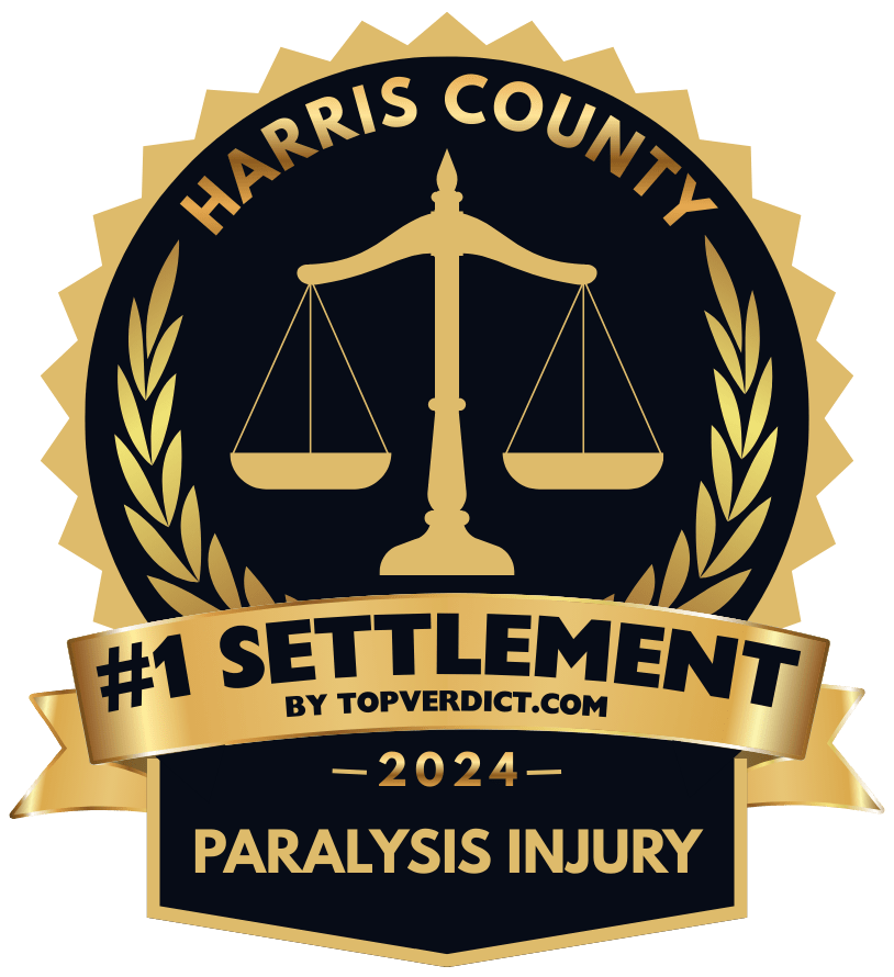 Harris County #1 Indemnización otorgada por topverdict.com 2024 Lesión por Parálisis