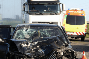 Commercial truck involved in a Texas highway crash illustrating who may be liable in a truck accident